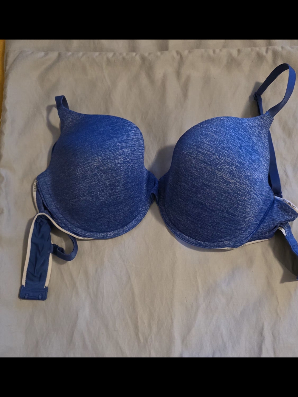 Victoria's Secret Heathered Blue Padded T-Shirt Bra